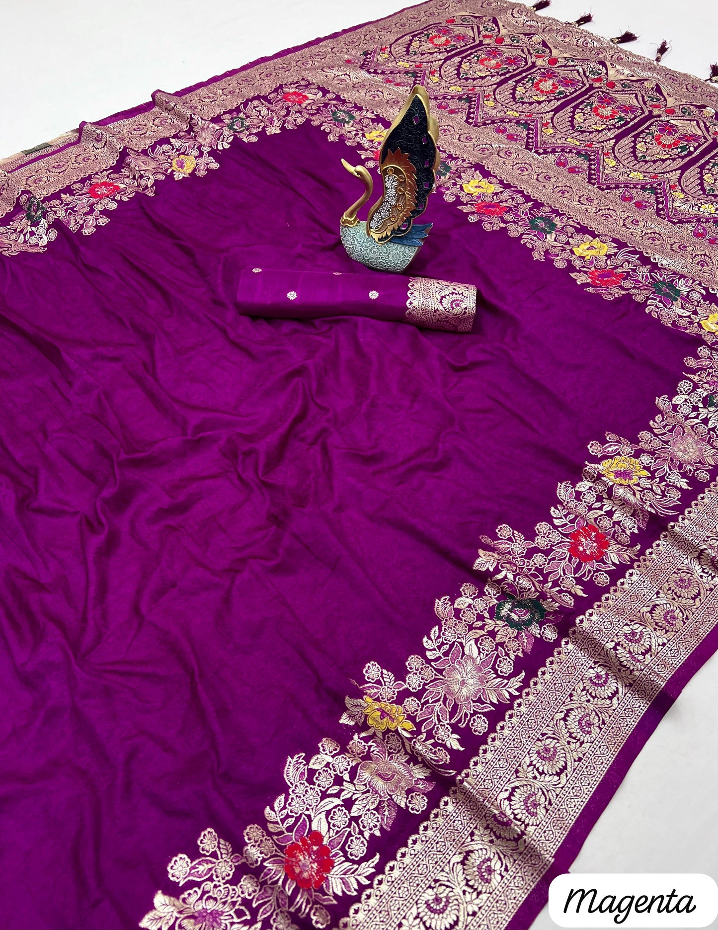 Exclusive Magenta Shahi Banarasi Saree