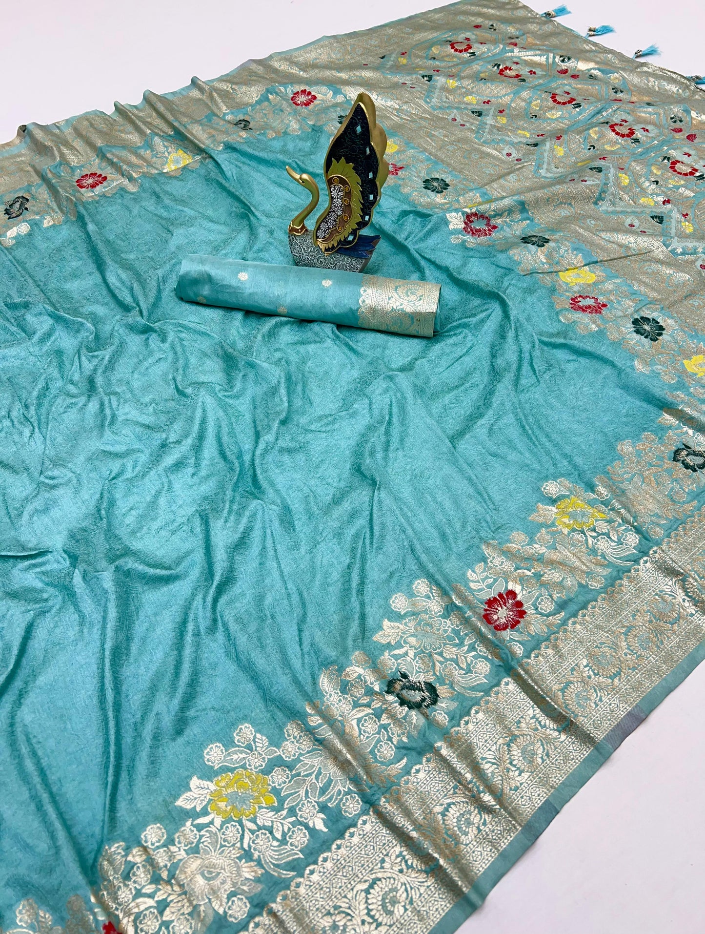 Exclusive Sky Shahi Banarasi Saree