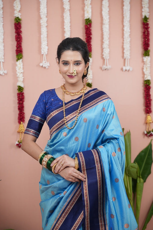 Sky Soft NarayanPaith Paithani Saree