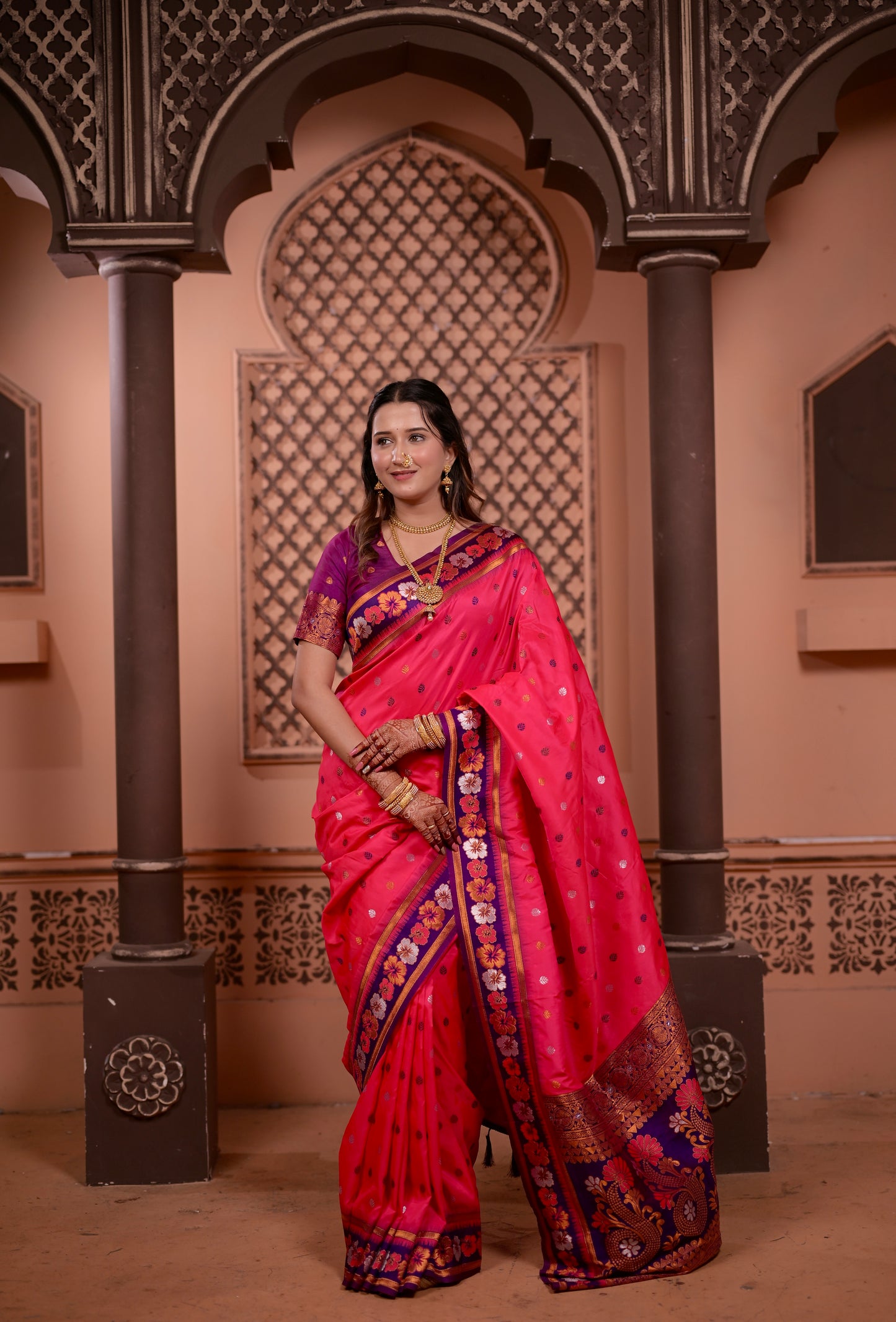 Pink Premium Banarasi Silk Saree