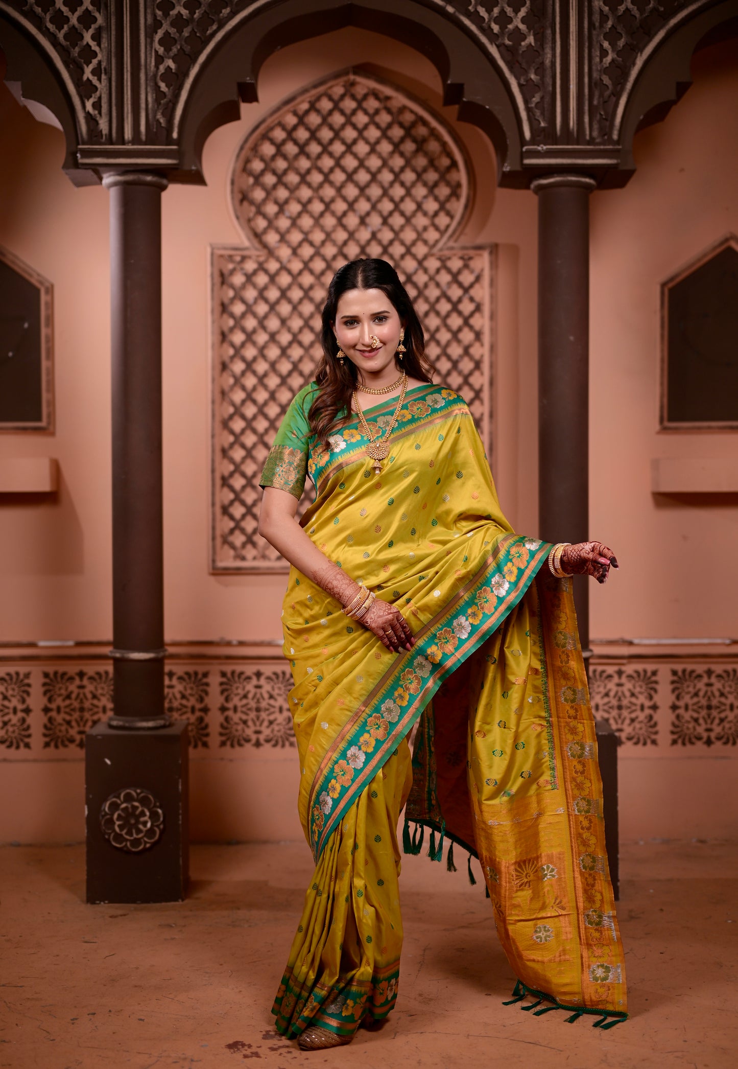 Yellow Premium Banarasi Silk Saree