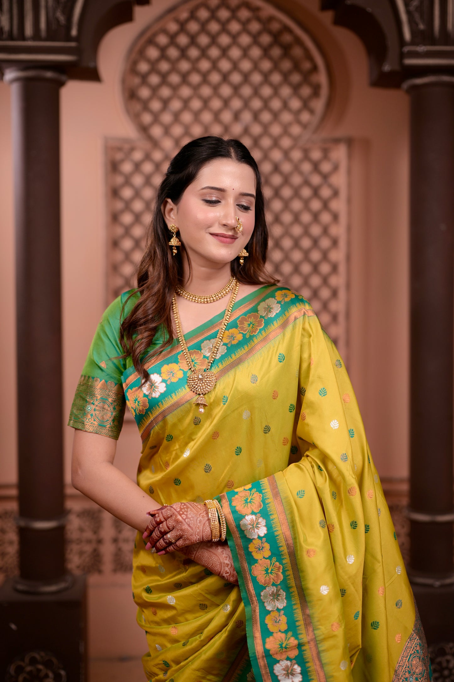 Yellow Premium Banarasi Silk Saree