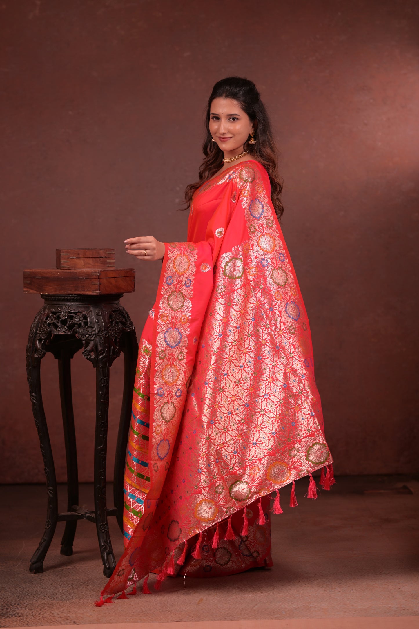 Red Banarasi Silk Saree