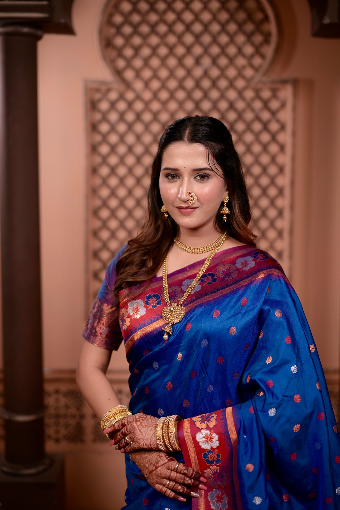 Blue Premium Banarasi Silk Saree