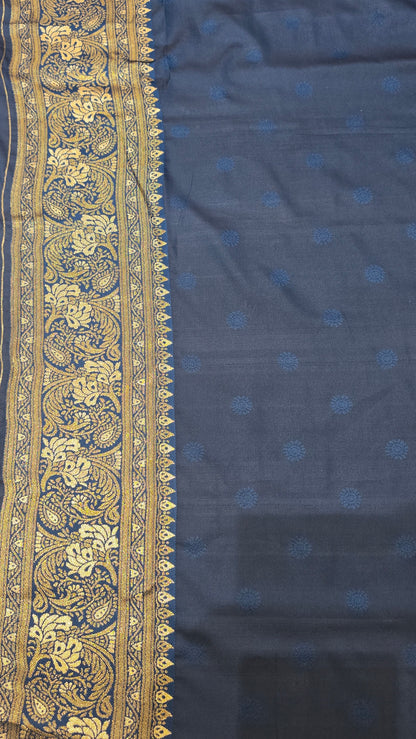 Sringara Antique Gold with Rama Kanjivaram Tissue Soft Silk Saree