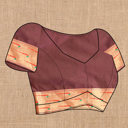 Coffee Yeola Style Rajhans Paithani Saree