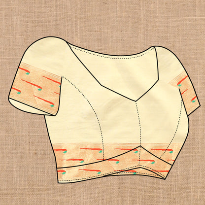 Cream Yeola Style Rajhans Paithani Saree