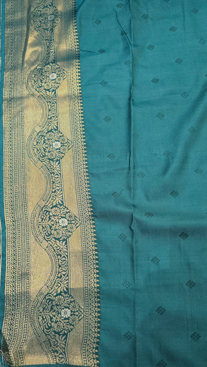 Swarna Pista Green Kanjivaram Tissue Soft Silk Saree