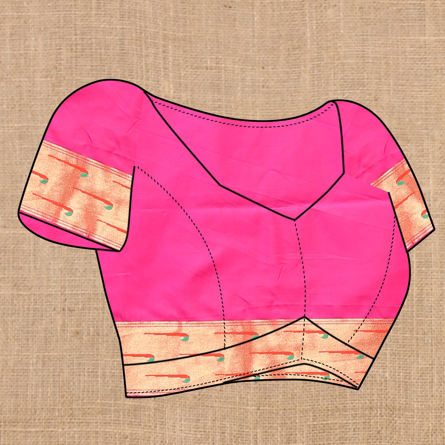 Rani Pink Yeola Style Rajhans Paithani Saree