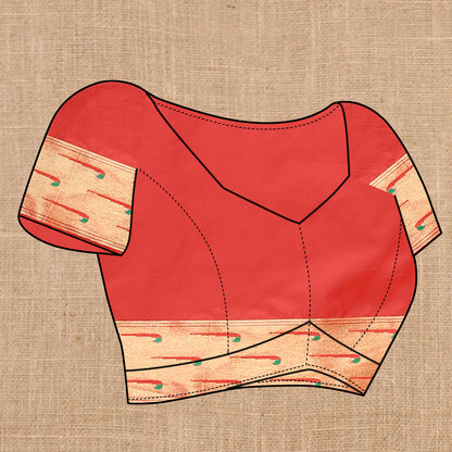 Red Yeola Style Rajhans Paithani Saree