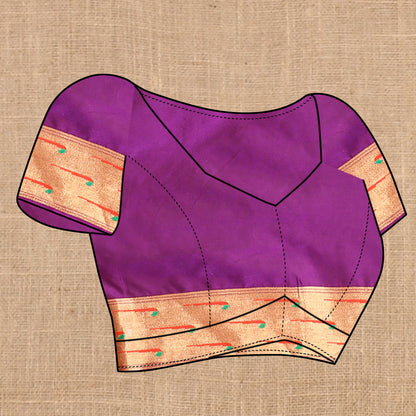 Wine Yeola Style Rajhans Paithani Saree