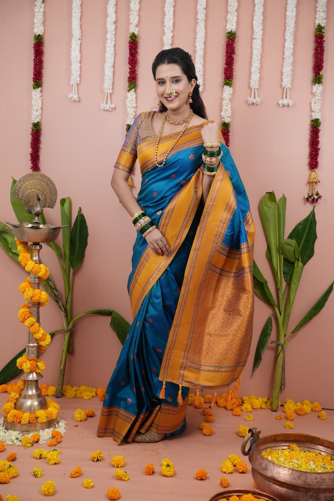 Sky Soft NarayanPaith Paithani Saree
