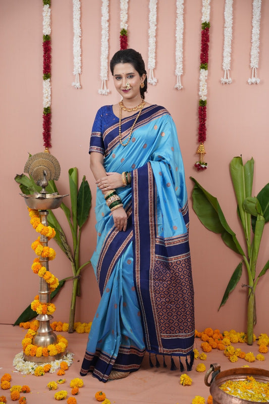 Sky Soft NarayanPaith Paithani Saree