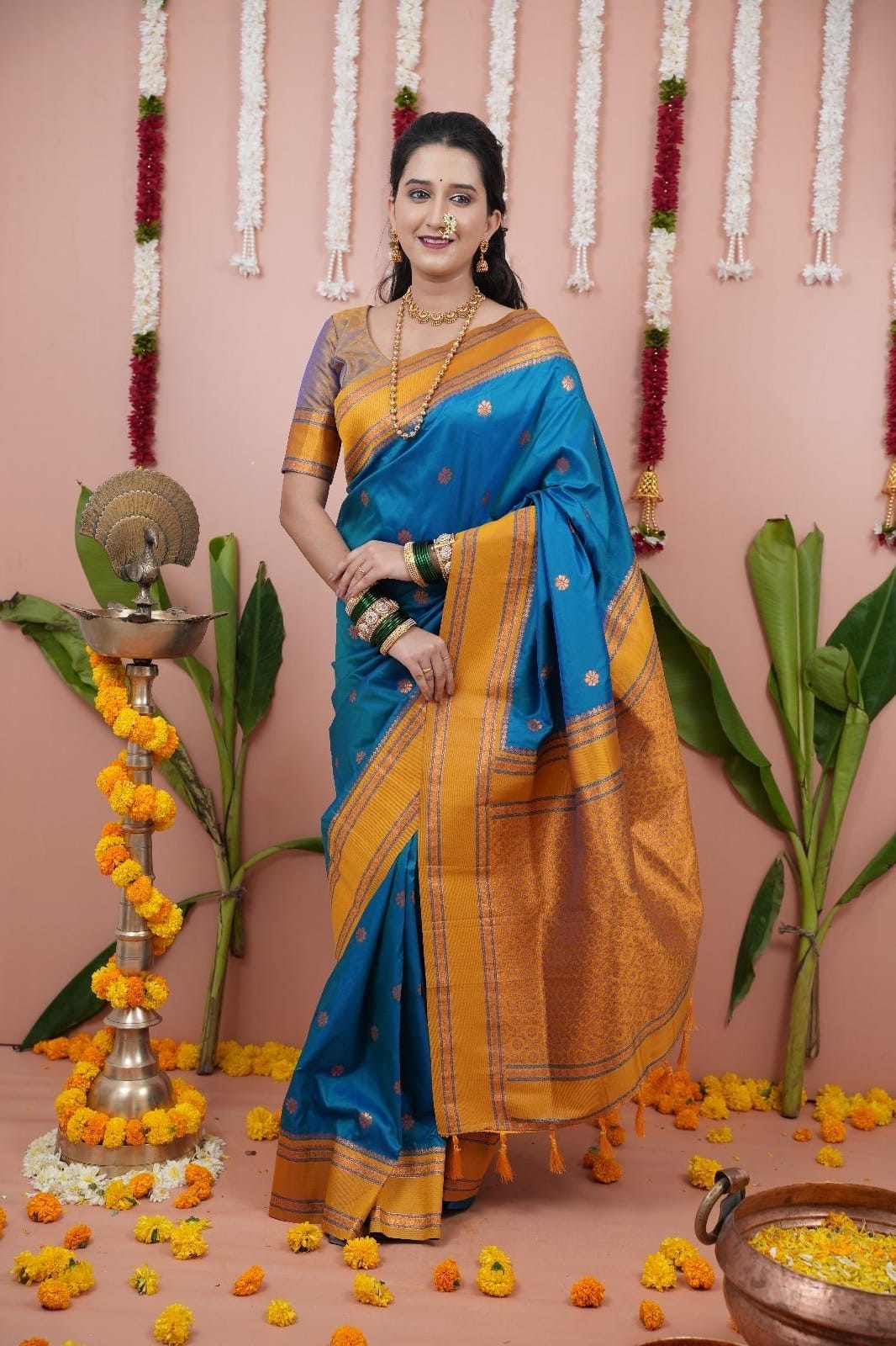 Sky Soft NarayanPaith Paithani Saree