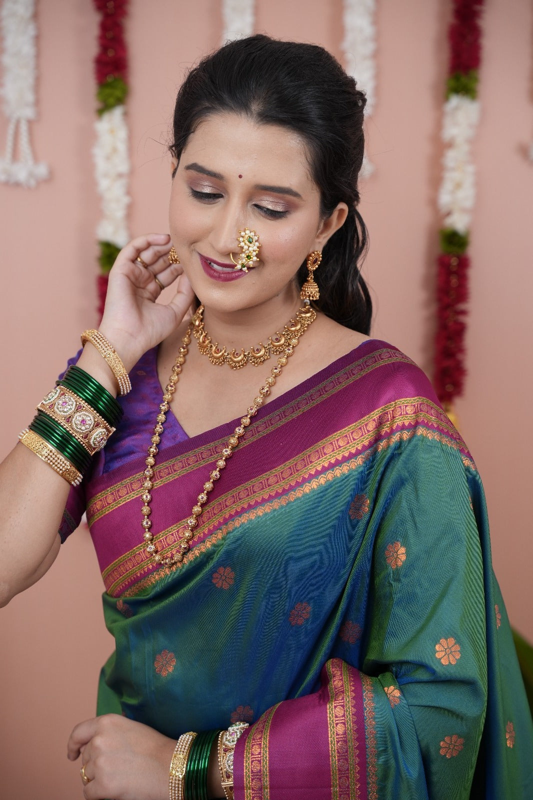 Green Soft NarayanPaith Paithani Saree