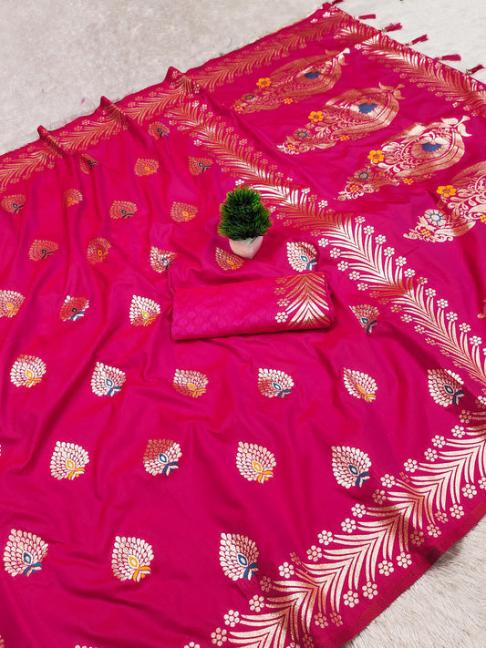 Rani Pink Exclusive Takshshila paithani
