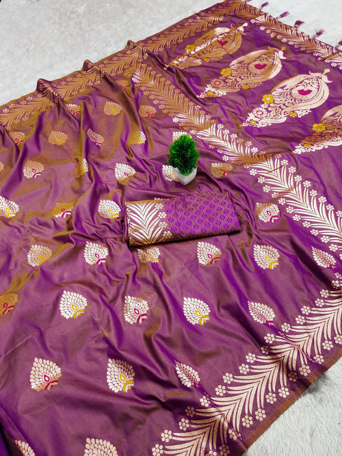 Onion Pink Exclusive Takshshila paithani