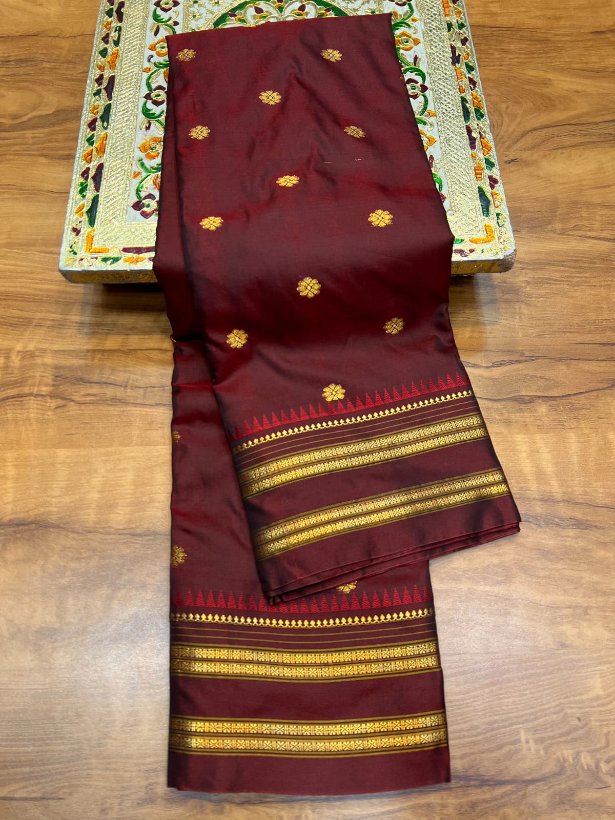 Royal Deep Maroon Narayanpeth Saree
