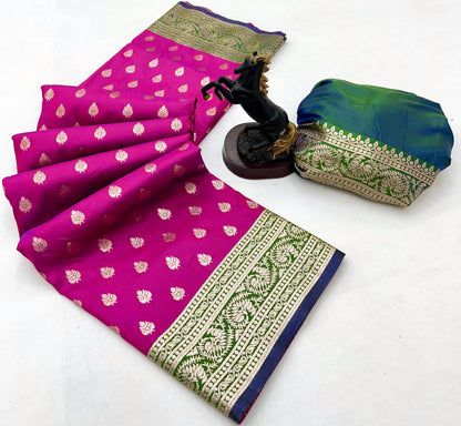 Rani Premium Banarasi Soft Silk Saree