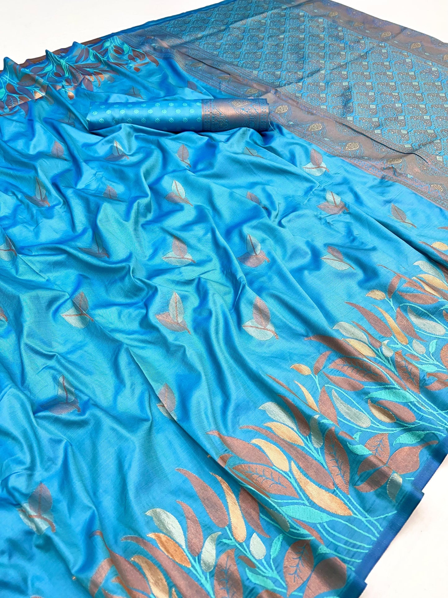 Sky Takshshila Banarasi Soft Silk Saree