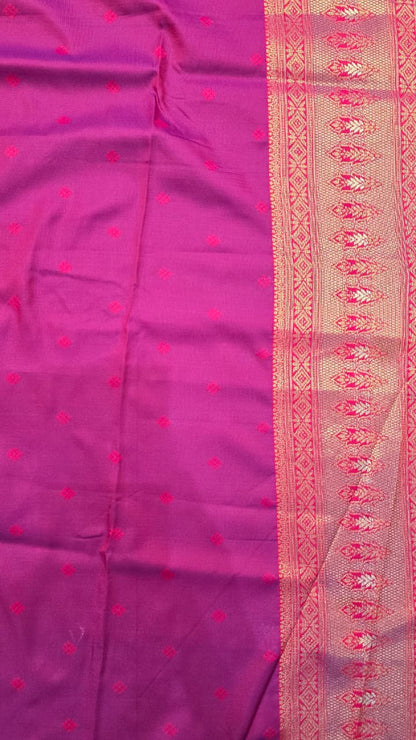 Saundarya Royal Blue with Red Banglori Tissue Silk Soft Saree