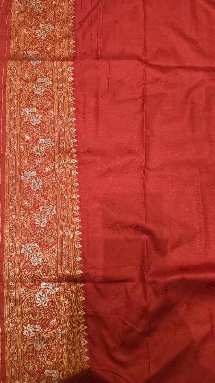 Sringara Orange Kanchipuram Tissue Soft Silk Saree