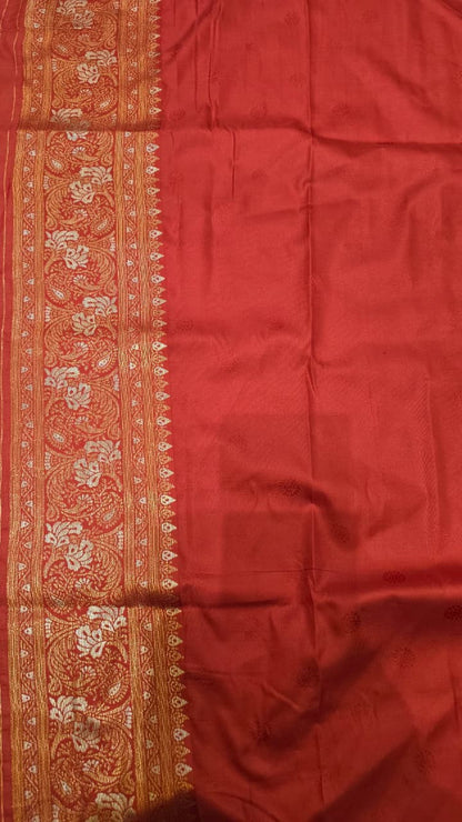 Sringara Orange Kanchipuram Tissue Soft Silk Saree