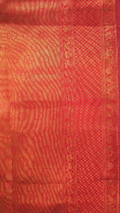 Metallic Grey Lila Kanjivaram tissue soft Silk Saree
