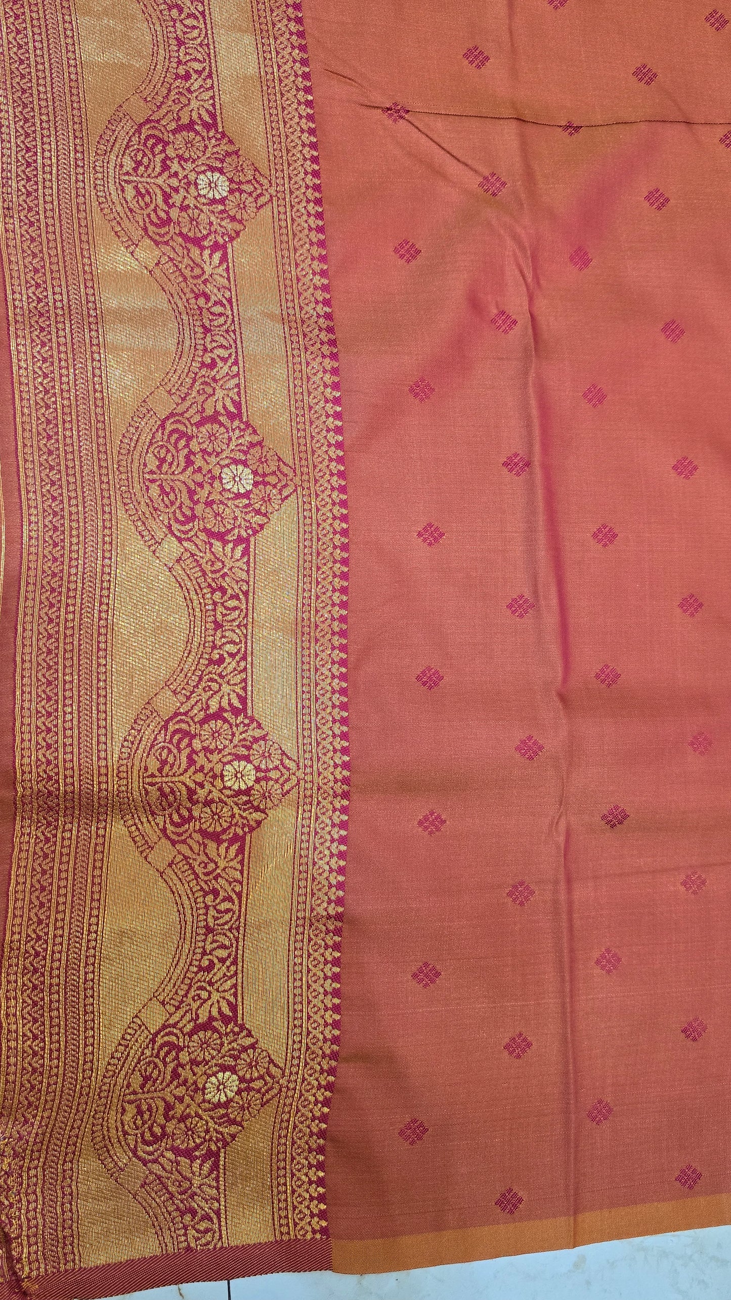 Swarna Yellow Gold Kanjivaram Tissue Soft Silk Saree