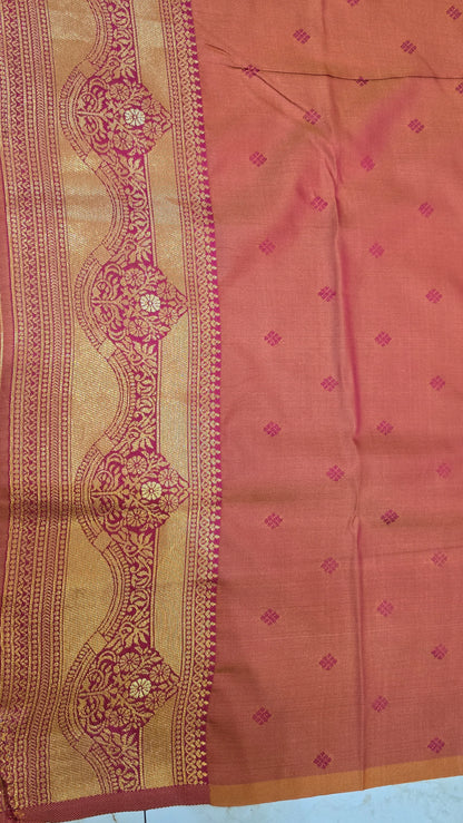 Swarna Yellow Gold Kanjivaram Tissue Soft Silk Saree