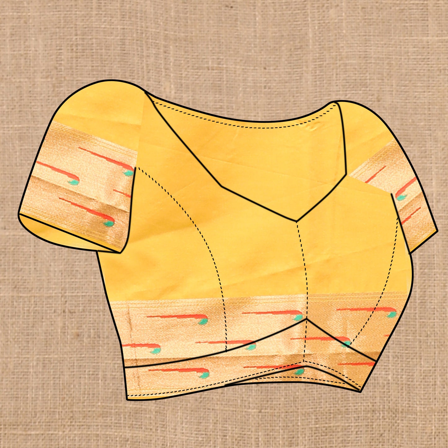 Yellow Yeola Style Rajhans Paithani Saree