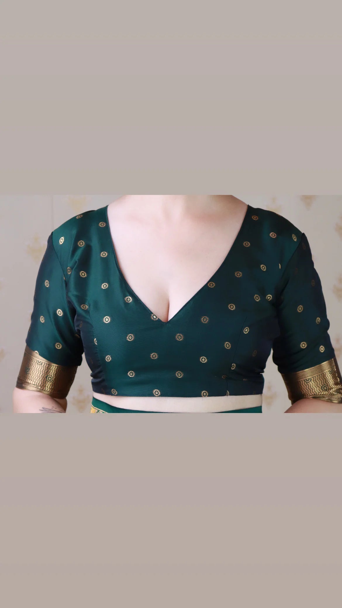 Bottle Green Soft Silk Fancy Border Paithani Saree