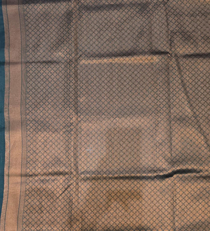 Parrot Green Temple Border Kanjivaram Soft Silk Saree