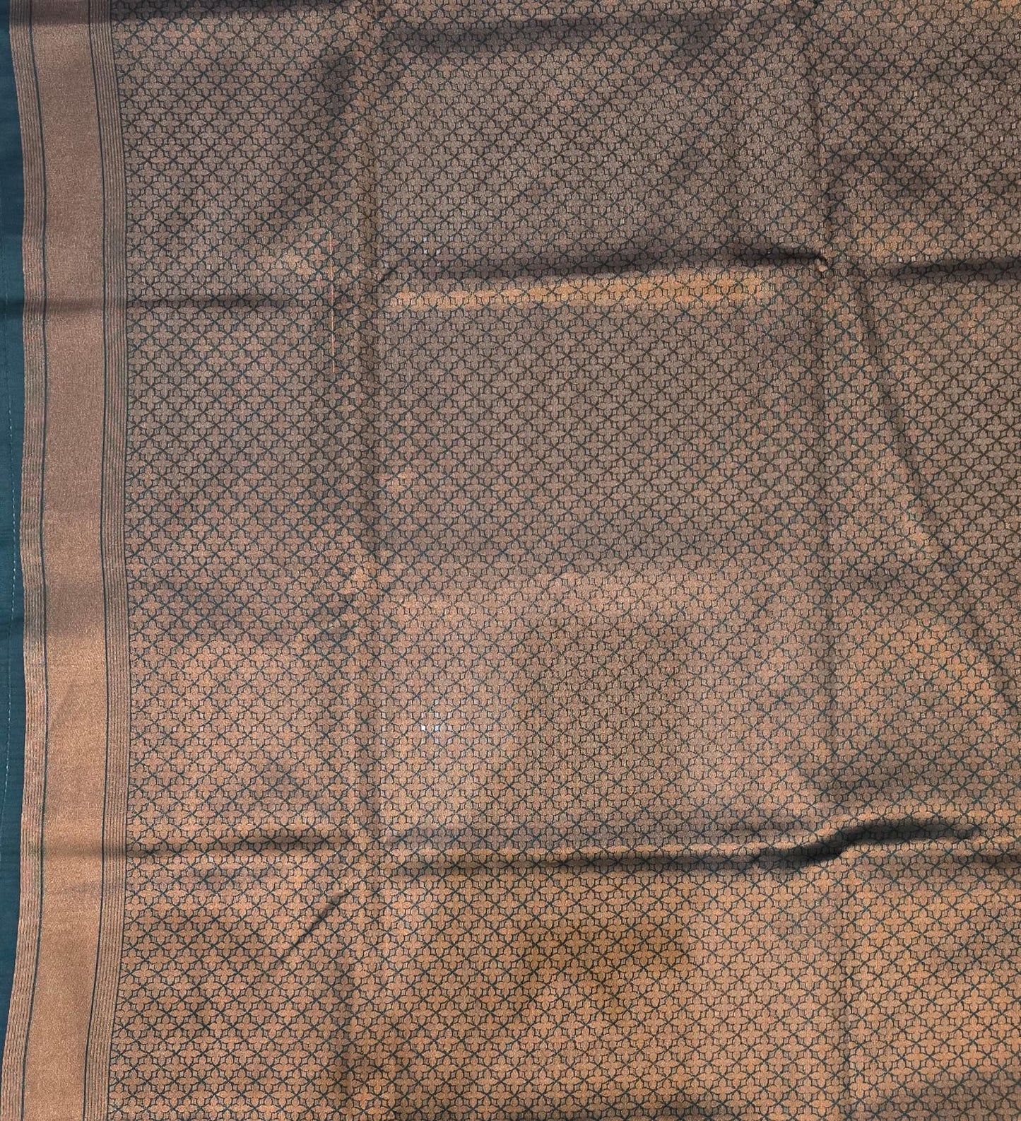 Pista Gold Temple Border Kanjivaram Soft Silk Saree